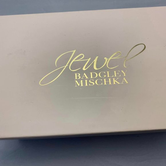 NEW Bridal / Wedding Jewel Badgley Mischka Silver Glitter Kitten Heels Sz 10 - Picture 13 of 13